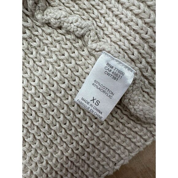 Chaser Cardigan Womens XS Ivory Black Long Sleeve Open Front Long Duster - Picture 2 of 6